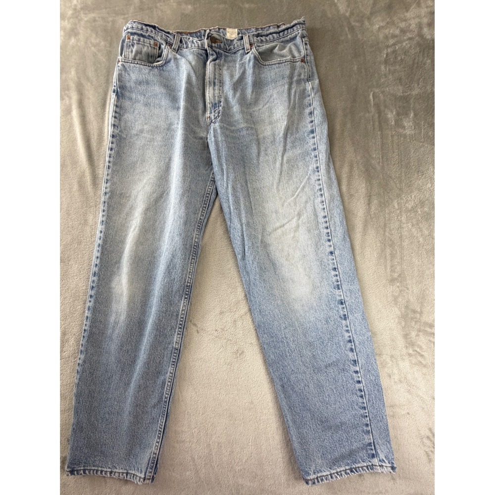 Levi's 550 Relaxed Fit Jeans Mens 42x32 Light Wash Blue Denim Made in USA